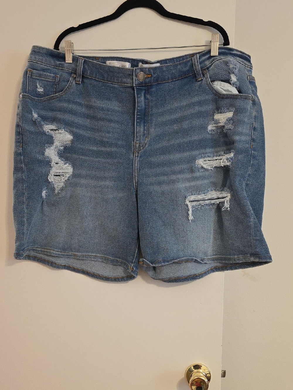 Lane Bryant Distressed Light Blue Denim Shorts